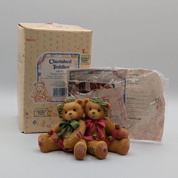 Cherished Teddies Bonnie and Harold "Ring in the Holidays With Me" (466301) 1998 - Picture 2 of 10